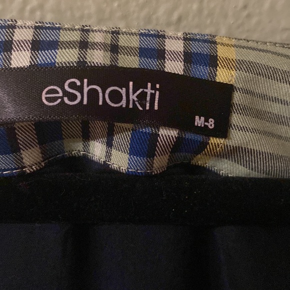 eShakti Green Plaid Vintage Looking Shirt Dress Size 8 - Picture 7 of 11